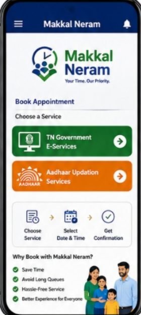 Makkal Neram appointment app